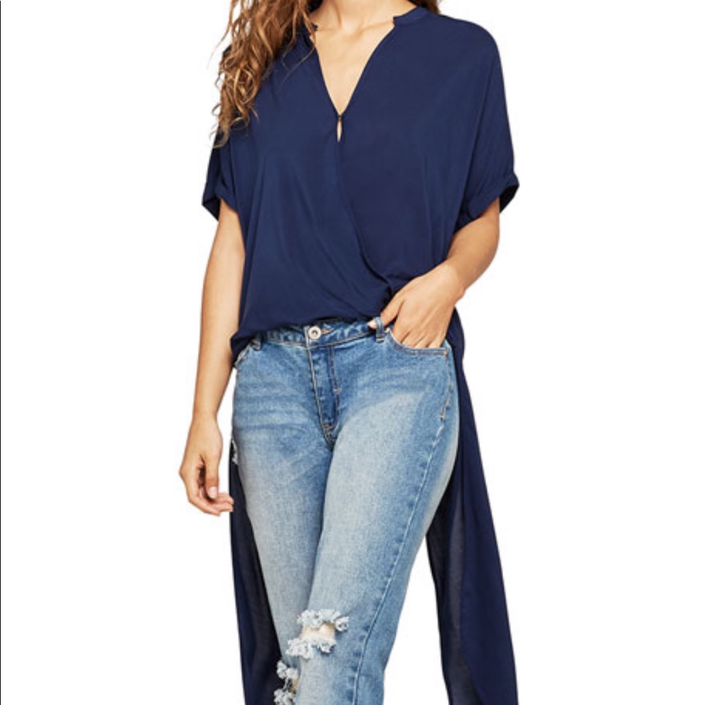 Bcbgeneration Split Back Wrap-Front Blouse
